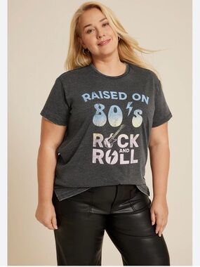 Maurices 'Raised on 80's Rock and Roll' Relaxed Fit Graphic Tee